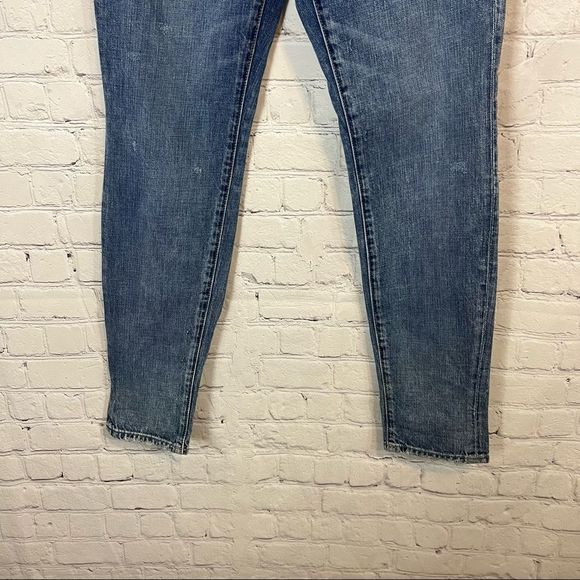 American Eagle Outfitters High Rise Girlfriend Distressed Jeans Size 6 Long - Picture 3 of 11